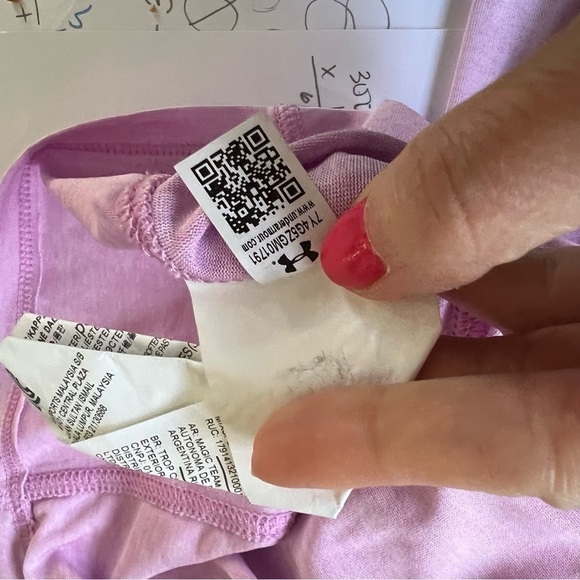 Under Armour Lilac Half Zip Long Sleeve Heat Gear Long Sleeve Pullover Shirt - Picture 11 of 16